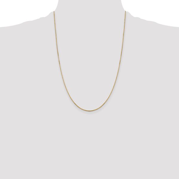 Leslie's 14K 1mm Sparkle Octagonal Box Chain - Image 4