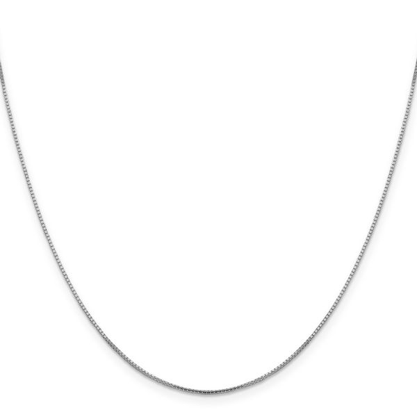 Leslie's 14K White Gold 1mm Sparkle Octagonal Box Chain - Image 2