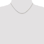 Leslie's 14K White Gold 1mm Sparkle Octagonal Box Chain - Image 4