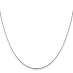 Leslie's 14K White Gold 1mm Sparkle Octagonal Box Chain - Image 2