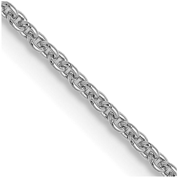 Leslie's 14K White Gold 1.1mm Round Cable Chain