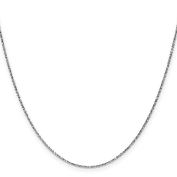 Leslie's 14K White Gold 1.1mm Round Cable Chain - Image 2