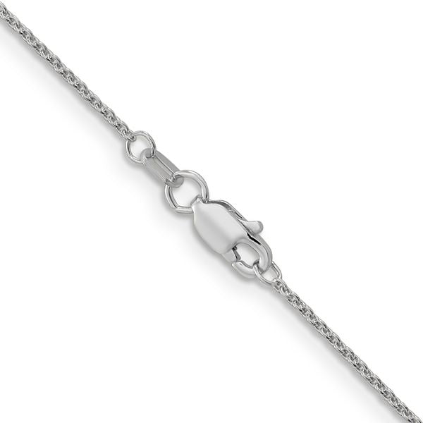 Leslie's 14K White Gold 1.1mm Round Cable Chain - Image 3