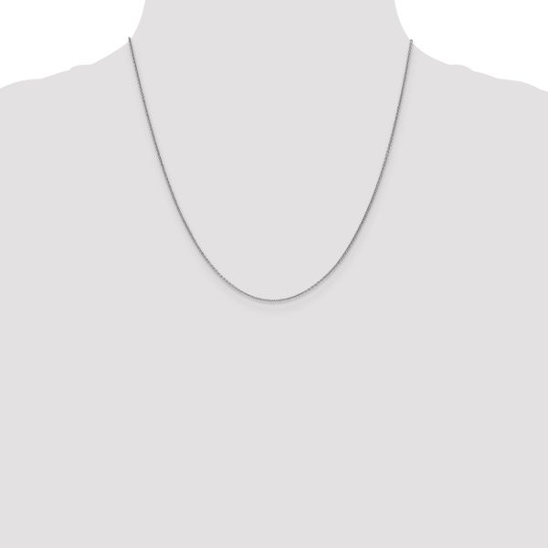 Leslie's 14K White Gold 1.1mm Round Cable Chain - Image 4