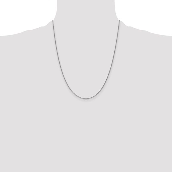 Leslie's 14K White Gold 1.1mm Round Cable Chain - Image 4