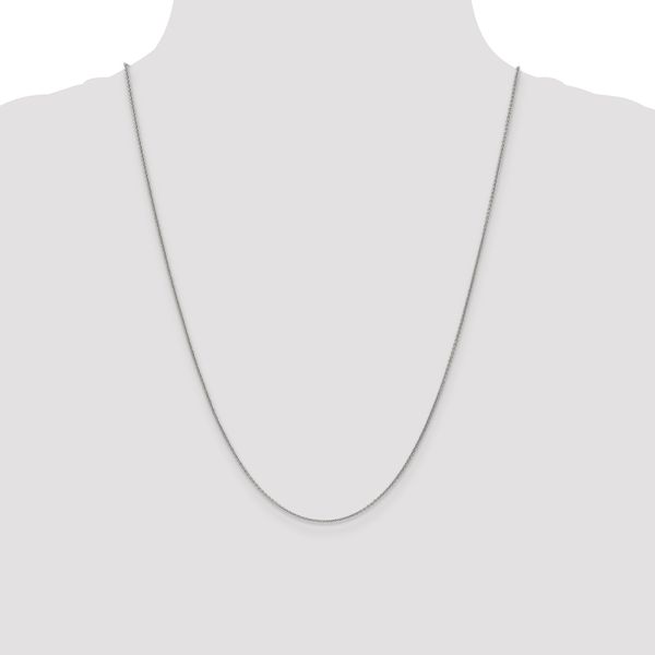 Leslie's 14K White Gold 1.1mm Round Cable Chain - Image 4
