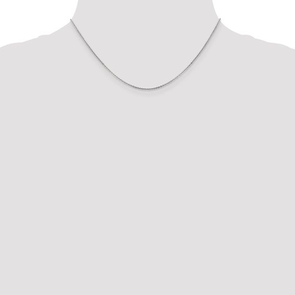 Leslie's 14K White Gold 1.4mm Flat Cable Chain - Image 4