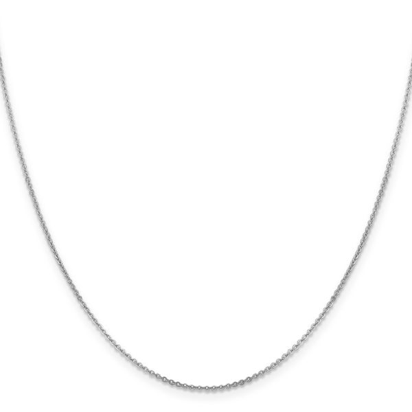 Leslie's 14K White Gold 1.4mm Flat Cable Chain - Image 2