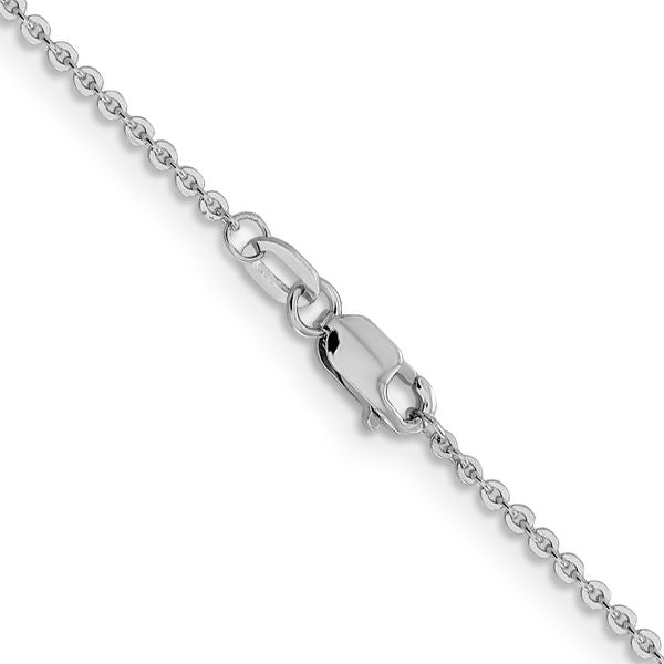 Leslie's 14K White Gold 1.4mm Flat Cable Chain - Image 3