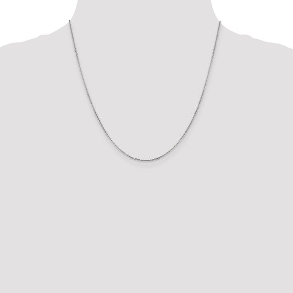 Leslie's 14K White Gold 1.4mm Flat Cable Chain - Image 4