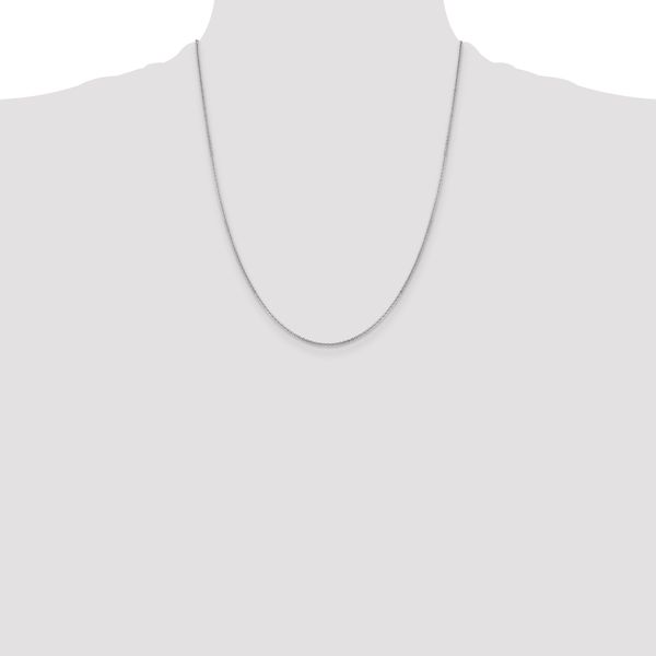 Leslie's 14K White Gold 1.4mm Flat Cable Chain - Image 4