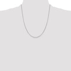 Leslie's 14K White Gold 1.4mm Flat Cable Chain - Image 4