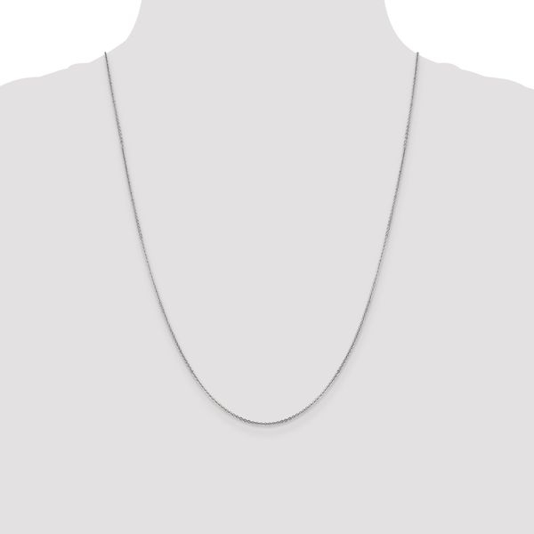 Leslie's 14K White Gold 1.4mm Flat Cable Chain - Image 4
