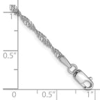 Leslie's 14K White Gold 1.9mm Singapore Chain - Image 2