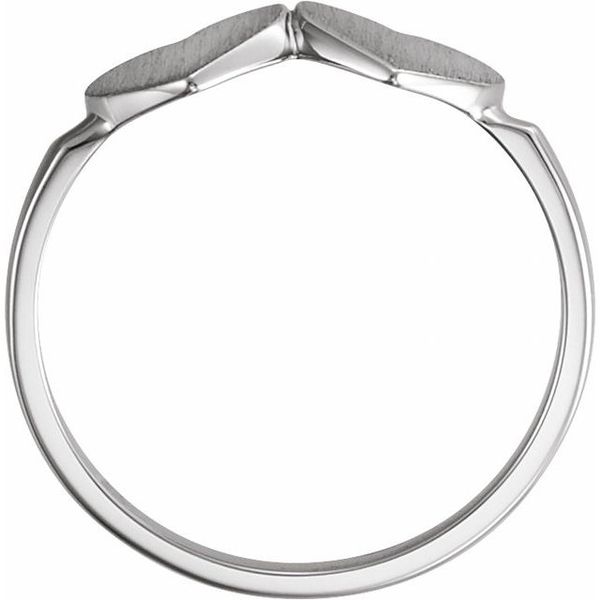 Double Heart Signet Ring - Image 2