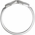 Double Heart Signet Ring - Image 2