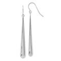 Leslie's 14K White Gold Polished Shepherd Hook Earrings