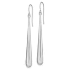Leslie's 14K White Gold Polished Shepherd Hook Earrings - Image 2