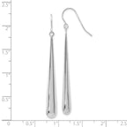 Leslie's 14K White Gold Polished Shepherd Hook Earrings - Image 3