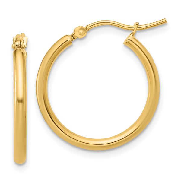Leslie's 14K 2x20mm Polished Hoop Earrings