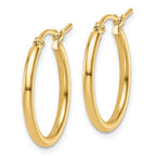 Leslie's 14K 2x20mm Polished Hoop Earrings - Image 2