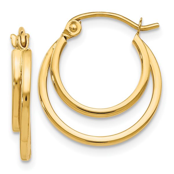 Leslie's 14K Polished Hinged Hoop Earrings