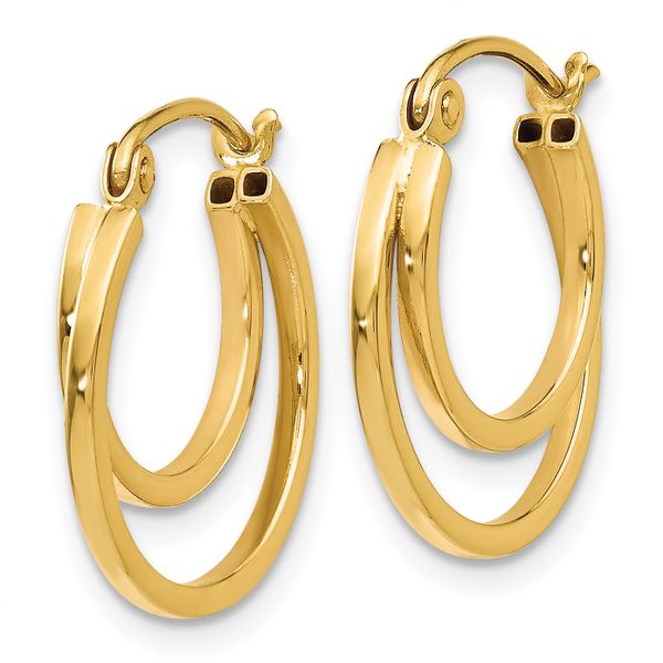 Leslie's 14K Polished Hinged Hoop Earrings - Image 2