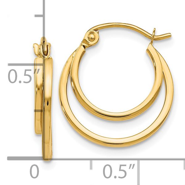 Leslie's 14K Polished Hinged Hoop Earrings - Image 4