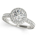 Platinum Round Halo Engagement Ring