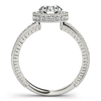 Platinum Round Halo Engagement Ring - Image 2