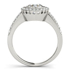 Platinum Round Halo Engagement Ring - Image 2