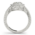 Platinum Round Halo Engagement Ring - Image 2