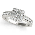 Platinum Halo Engagement Ring