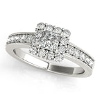 Platinum Halo Engagement Ring