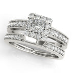 Platinum Halo Engagement Ring - Image 3