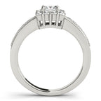 Platinum Halo Engagement Ring - Image 2