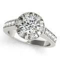 Platinum Round Halo Engagement Ring