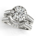 Platinum Round Halo Engagement Ring - Image 3