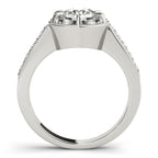 Platinum Round Halo Engagement Ring - Image 2