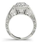 Platinum Round Halo Engagement Ring - Image 2