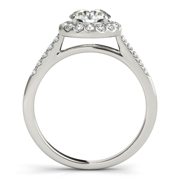 Platinum Round Halo Engagement Ring - Image 2