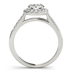 Platinum Round Halo Engagement Ring - Image 2