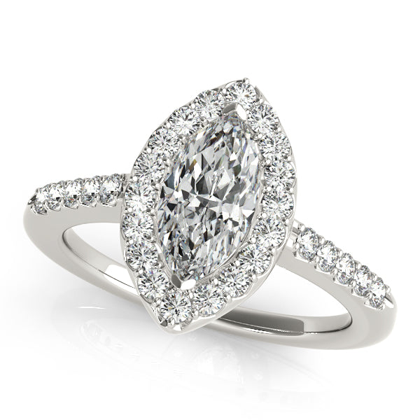 Platinum Halo Engagement Ring
