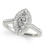 Platinum Halo Engagement Ring