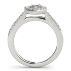 Platinum Halo Engagement Ring - Image 2