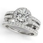 Platinum Round Halo Engagement Ring - Image 3