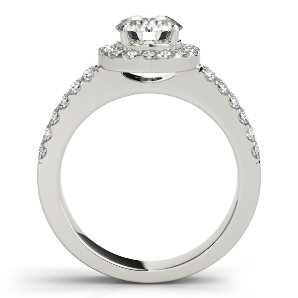 Platinum Round Halo Engagement Ring - Image 2