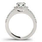 Platinum Round Halo Engagement Ring - Image 2