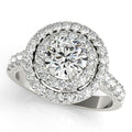 Platinum Round Halo Engagement Ring