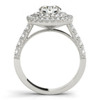 Platinum Round Halo Engagement Ring - Image 2